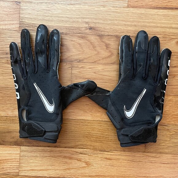 Men's Large Nike Vapor Jet Football Gloves Black - Picture 1 of 3
